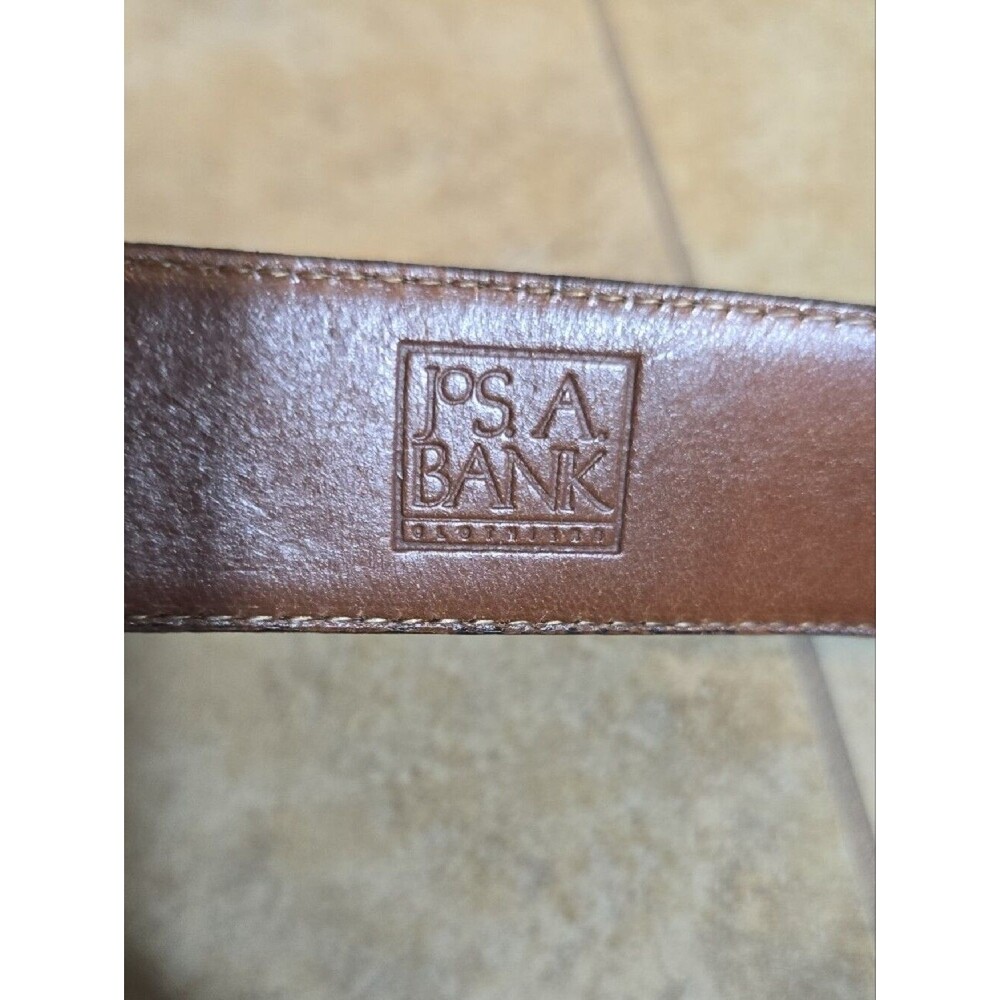 Jos. A. Bank Brown Ringmark Lizard Belt with Silver Buckle 48 - Picture 3 of 6